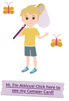 Atticus catching butterflies